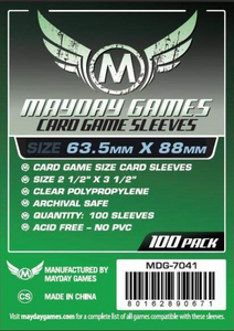 100 x Clear Standard Card Sleeves 63.5mm x 88mm